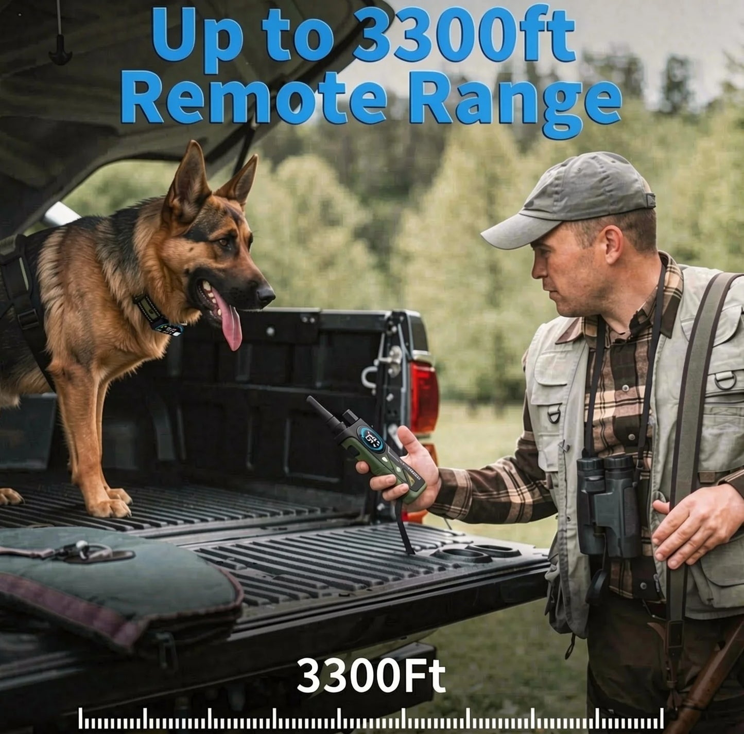 3300FT Dog Training Collar for 10-120lbs Dogs,NEW AI 2-in-1 Automatic Anti Bark Electric Collar,IPX7 Waterproof Shock Collar