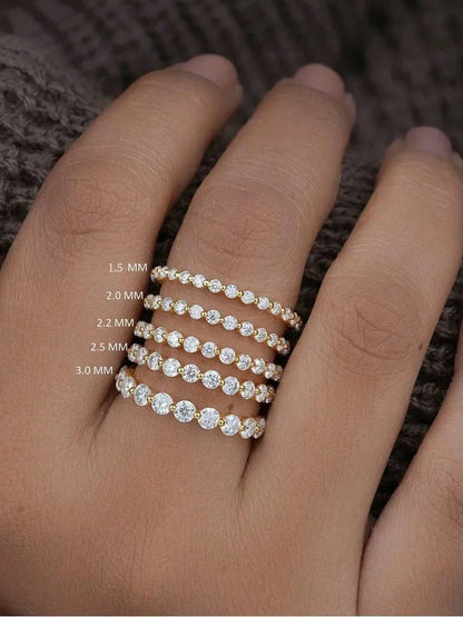925 Sterling Silver Simplicity Classic Zircon Bead Ring For Women Engagement Wedding Luxury Fashion High Quality Fine Jewelry