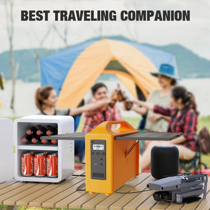 jsdsolar 100W Portable Solar Power Station Generator Output AC 220V 110V LiFePO4 Power Bank UPS Power Plant For Outdoor Camping