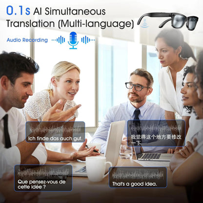 New 8MP Camera Smart Glasses Photography Video AI Intelligent Interactive Translation Call Smart Sunglasses Men Women Eyeglass