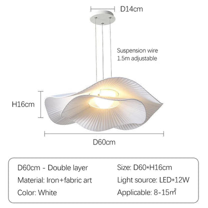 Nordic Modern Creative Restaurant Pendant Lamp Design Simple Lotus Leaf Hat Led Lights for Dining Living Room Bedroom Chandelier