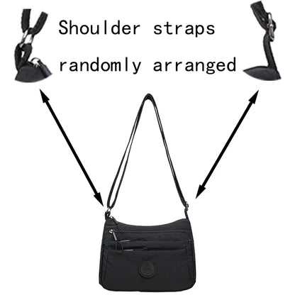 Fashionable Women's Crossbody Bag, Casual Nylon Shoulder Purse with Multiple Pockets, Available in Multiple Colors