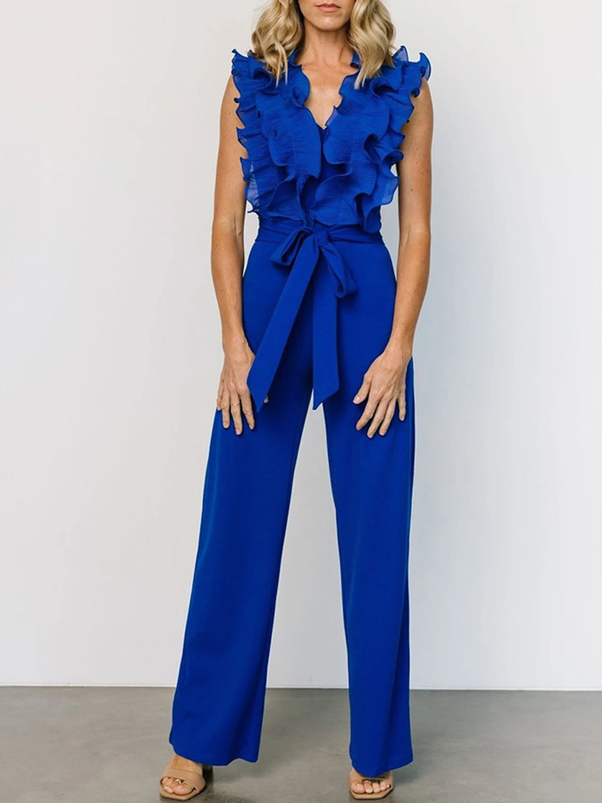 Sexy Backless Ruffles Jumpsuit Women Summer Fashion Romper Jumpsuit Woman One Pieces Streetwear Elegant Birthday Party Jumpsuits