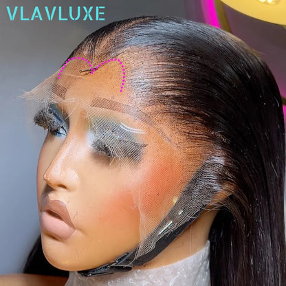 Lagos Hairline Silky Straight 360 HD Transparent Lace M Shaped Glueless 100% Human Hair Glueless Wig Human Hair 13x6 HD Lace Wig