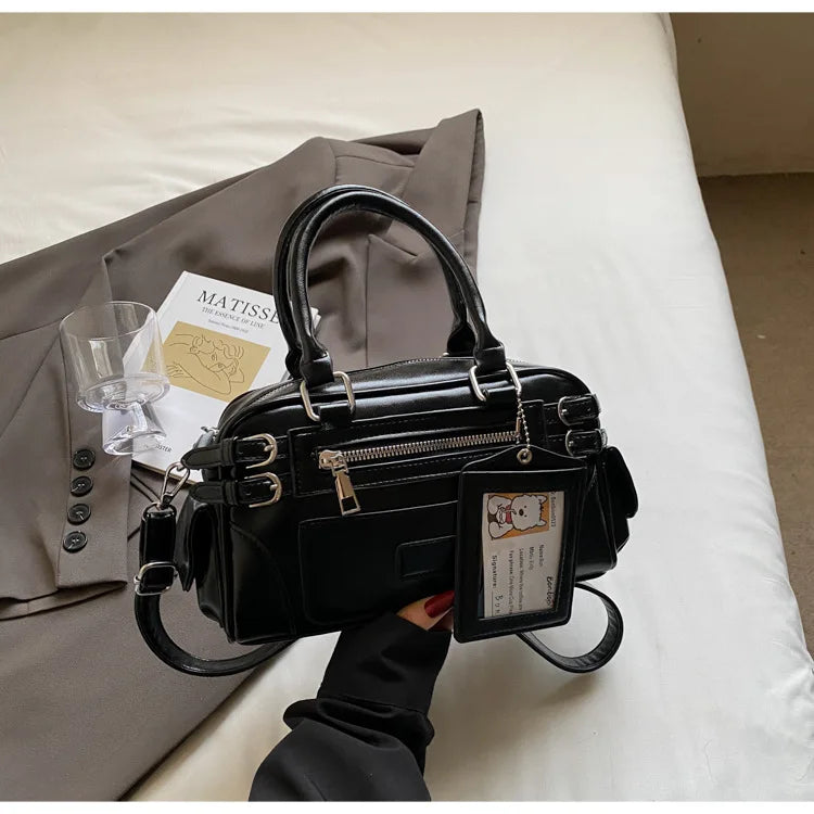 Stylish Design Glossy PU Sqeare Shoulder & Crossbody Bags Solid Zipper Hot Trendy Designer Style Handbags for Women 2025 New