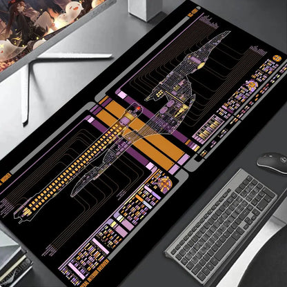 Exploded view 900x400 XXL Mouse Gaming accessories Pad Purple art Large Offices accessories rubber Anime figures mouse pa HD