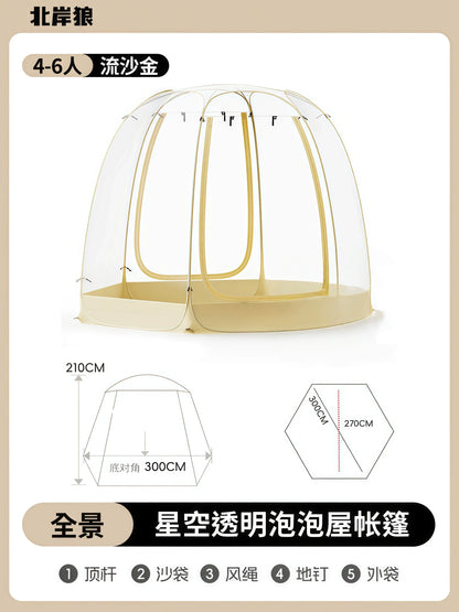 Transparent Bubble Tent for Winter Camping,Insulated Windproof Geodesic Dome Tent with Stargazing Skylight,Outdoor Glamping Tent