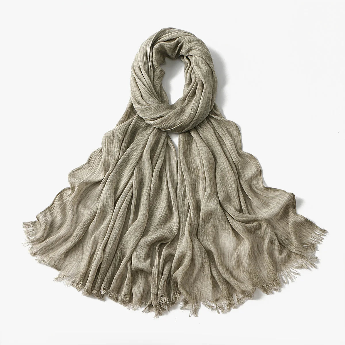 Fashion Crinkle Cotton Royan Hijab Scarf for Muslim Women Islamic Long Soft Shawls Wraps Short Tassel Bufanda Accessories