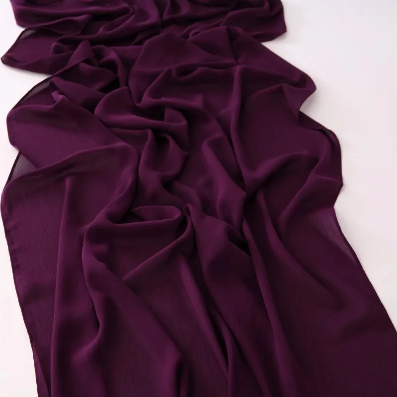 180*70CM Chiffon Hijabs For Woman Soft Long Turban Veil Scarves Muslim Hijab Shawls Islam Women Head Wraps Accessoires Ramadan