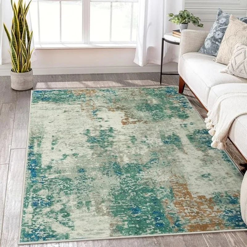 VIKAMA Crystal Pile Carpet Modern Abstract Living Room Kitchen Bathroom Entryway Washable Rugs Stain-resistant Large Mats