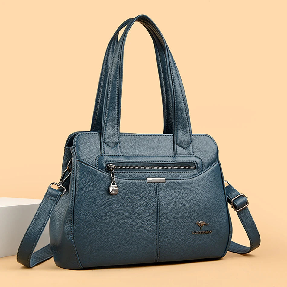 High Quality Ladies Soft Leather Shoulder Bag Designer Luxury Handbags Tote Bags For Womens 2025 Female Crossbody Messenger Bags