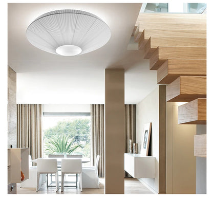 Wabi-sabi Minimalist LED Ceiling Chandeliers Lamps Flush Mount Fabric Pendant Lights Home Decoration Dinning Living Room Bedroom