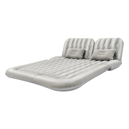 Universal Foldable Inflatable Bed Portable Inflatable Mattress Set Car Back Seat Sleeping Flocking Air Bed Cushion w/Pump+Pillow