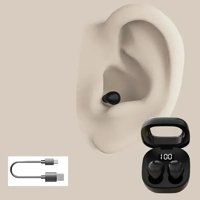 Lenovo SK19 Mini Wireless Bluetooth 5.3 Earphones Invisible Sleep Headphones for Huawei Xiaomi Redmi Noise Reduction Heasets