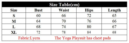 GACVGA Yoga Tracksuit Playsuit One Piece Sexy Fitness Rompers Workout Clothes Women Gym Sport Buttock Active Jumpsuit