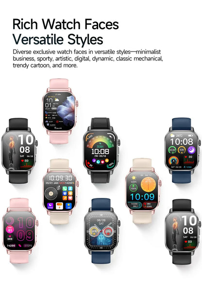 2026 New Professional-Grade Health Smart Watch Men ECG BP HR Uric Acid Lipid BMI Body Analysis Bluetooth Call Smartwatch Women