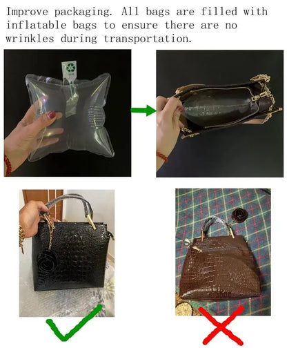 Faux Leather Handbags for Woman 2026 Luxury Bags Designers Evening Party Handbag Ladies Bag Wine Rose Red Navy Pink Beige Black