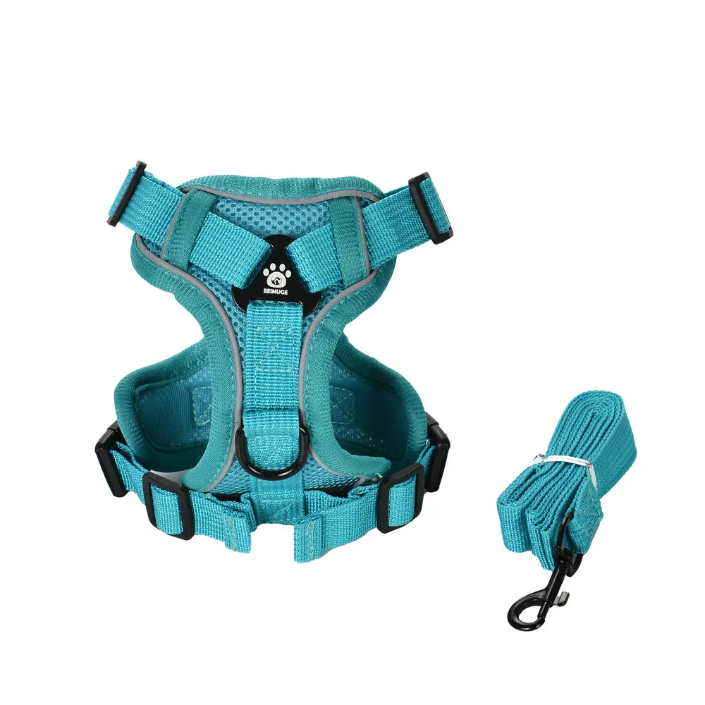 Dog Harness Leash Set For Small Medium Dogs Cat Hiking Adjustable Puppy Leash Reflective Harness Vest Chihuahua Pug Pet Supplies