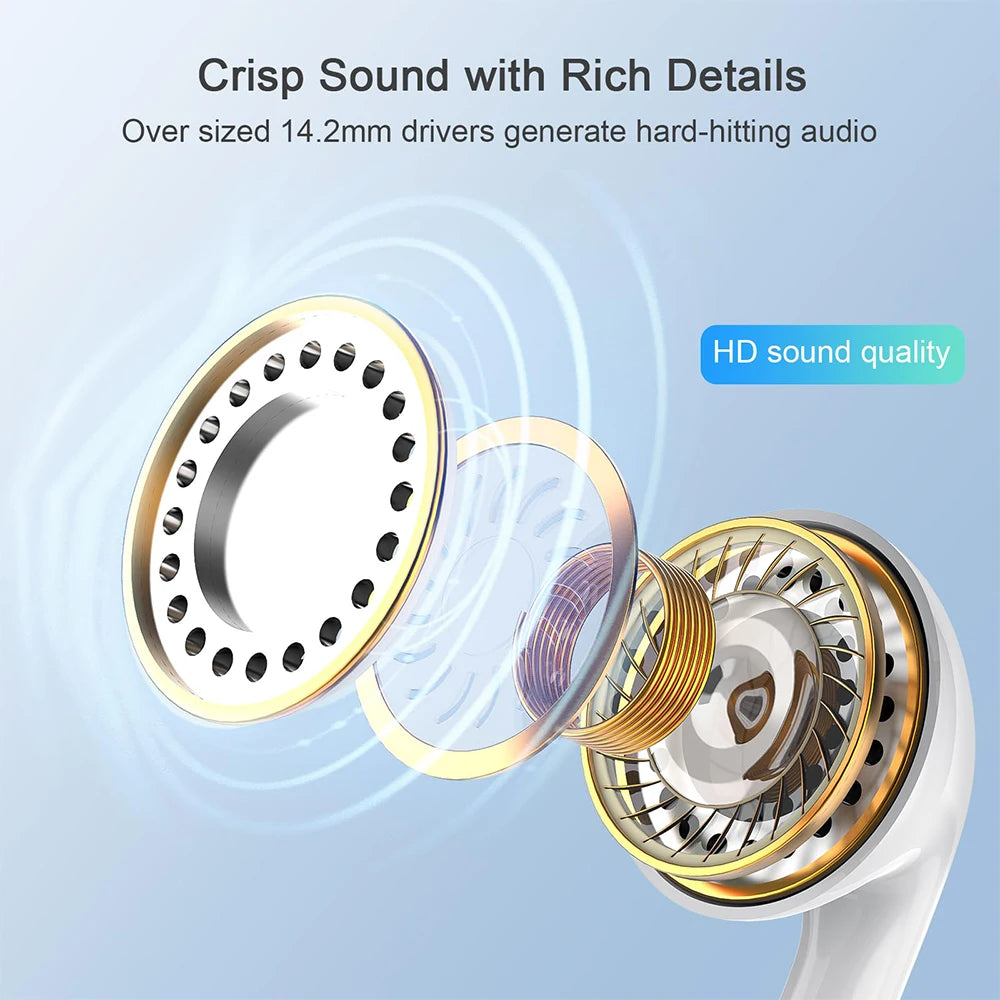 Original Headphones For Apple iPhone 16 15 14 13 11 12 Pro Max Plus In-ear Lightning USB C Wired Bluetooth Earphones Accessories