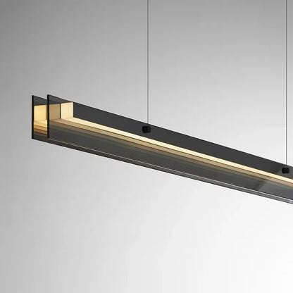 Nordic Long Glass Ceiling Chandelier Dimmable for Table Dining Room Kitchen Island Office Pendant Lights Decor Hanging Fixture