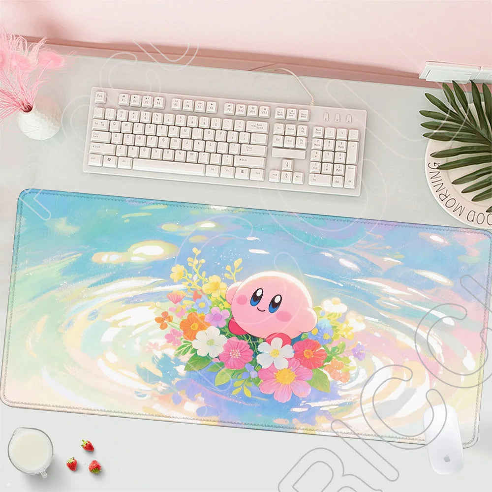 HD Printing Mouse Pad Laptop Extended protective Pad Computer Game Mousepad Cartoon K-Kirby PC Accessories Keyboard XXL Desk mat
