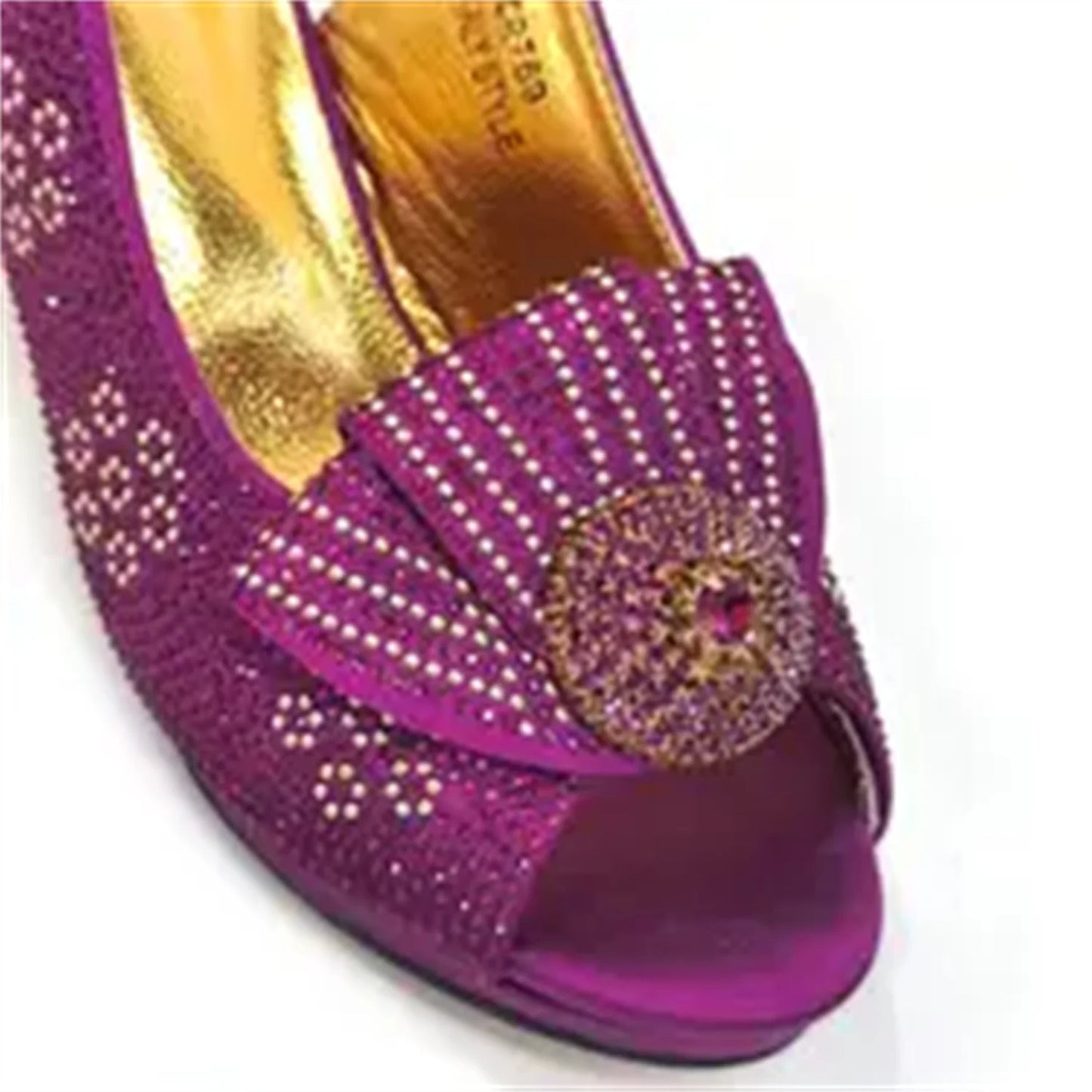 2026 Elegant Italian Pointed Toe Women Rhinestone Hot Pink Shoes & Bag Set For Wedding Party Bridal Evening Formal Events