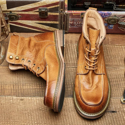 Retro Soft Leather Mens Chelsea Boos Luxury Genuine Leather Handmade Fashion Designer Quality Ankle Business Social Shoes Man