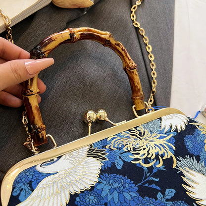Luxury Evening Clutch Bag For Women Bride Wedding Clutch Purse Chain Shoulder Bags Small Party Handbag Rattan Handle Handle Tote