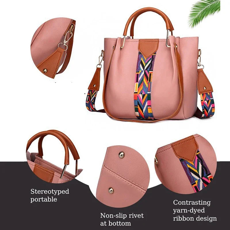 4 Pcs Luxury Handbag Large Capacity Tote Bag Women's Bag Fashion Shoulder Bag,Wallet,Card Case