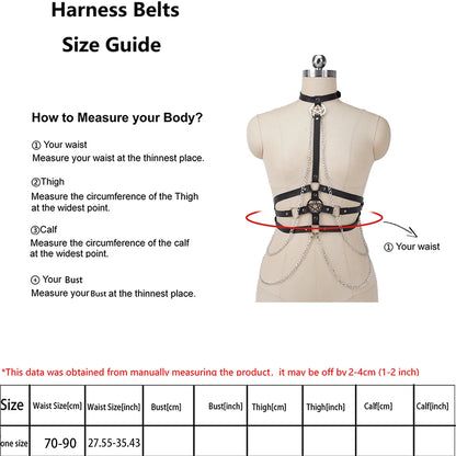 Women Sexy Body Chest Chain Jewelry  Waist Belt Belly Chains Festival Fashion Jewelry for Women Gothic Accessories