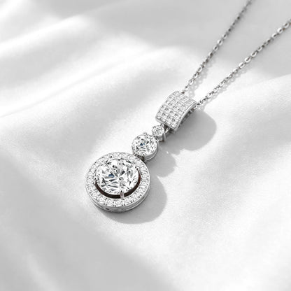 TY 5CT DColor Moissanite 925 Sterling Silver Pendant Necklace Fine Jewelry Necklace Women Fashion Accessories For Party Wedding