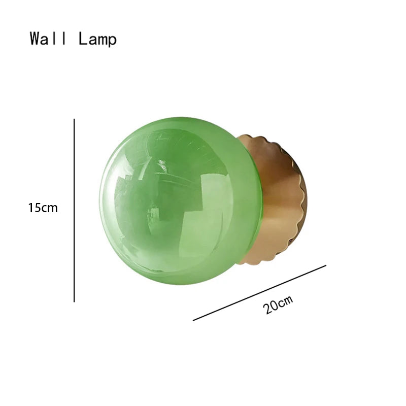Dreamy Pink Glass Bubble Pendant Lights LED Home Decor Ceiling Lamp Indoor Hanging Lighting Fixture for Living Room