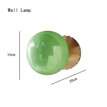 Dreamy Pink Glass Bubble Pendant Lights LED Home Decor Ceiling Lamp Indoor Hanging Lighting Fixture for Living Room