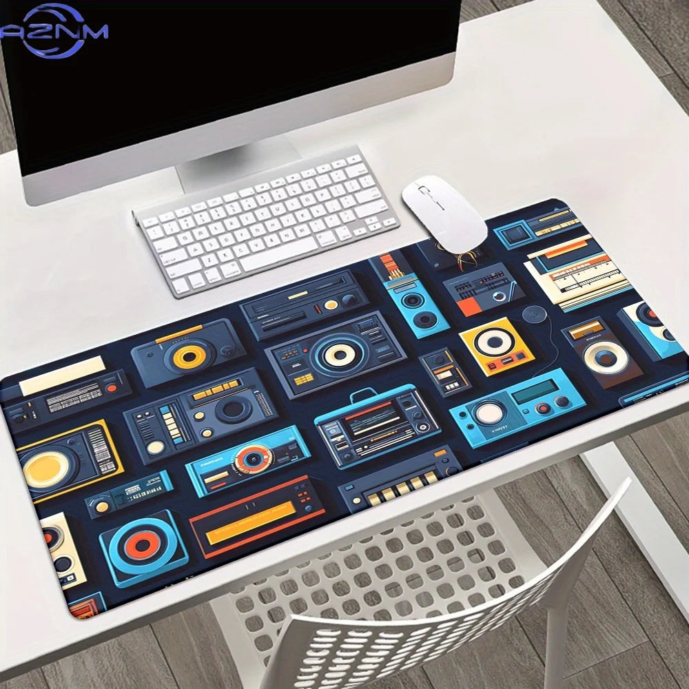 1pc, Cool Tape, , Sound, Cartoon Style, HD Printed Pad for Desk, Multi Functional XXL Mousepad, Keyboard Gaming Mouse Mats, Offi