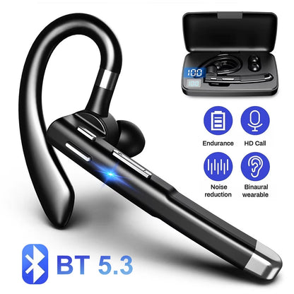 Newest Wireless Headphones Business Bluetooth v5.3 Earphones Hands-free Call Mic Noise Cancelling Headset Earbuds for Driving
