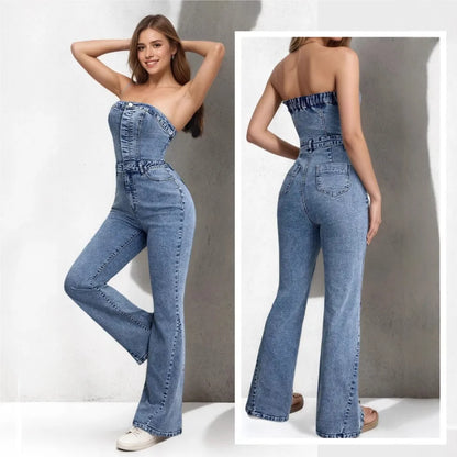 Casual Jumpsuit Jumpsuits For Woman Retro Hot Girl Style Street Slim Fashionable Women's Clothing Sleeveless Trendy Solid Color