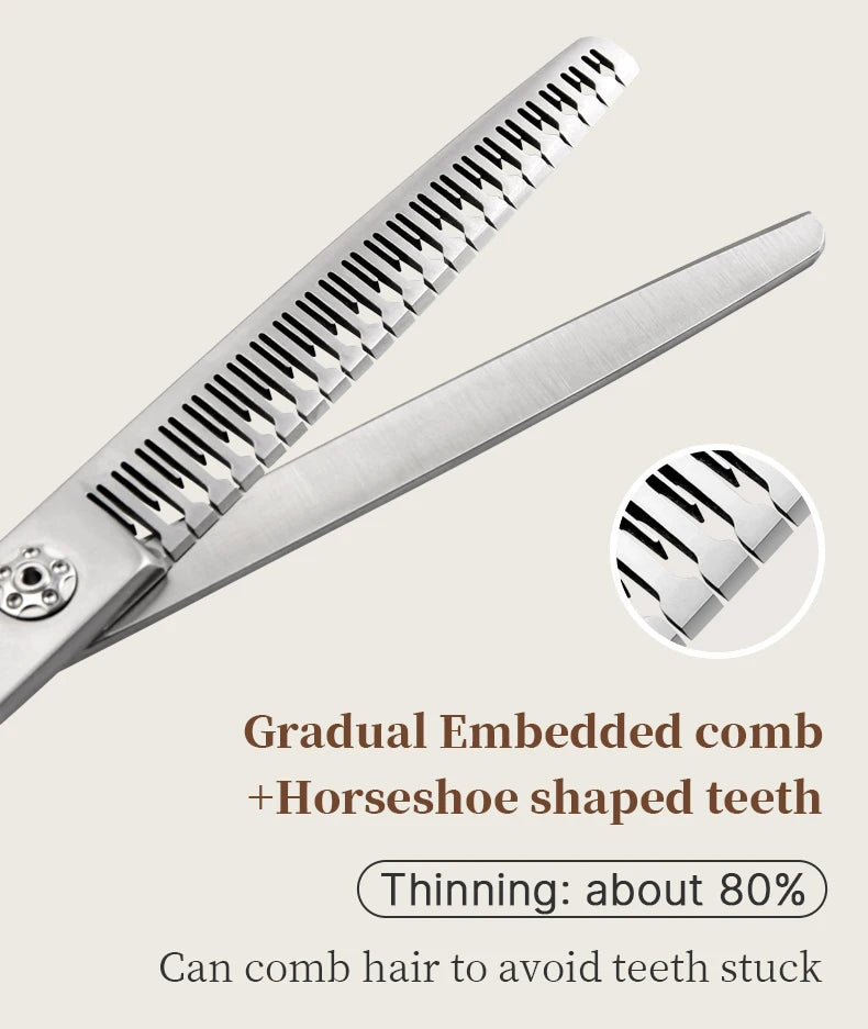 Fenice Slim Narrow Dog Grooming Scissors Set Straight/Curved/Thinner/Chunker Shears Scissors Specialized for KR and JP Groomers