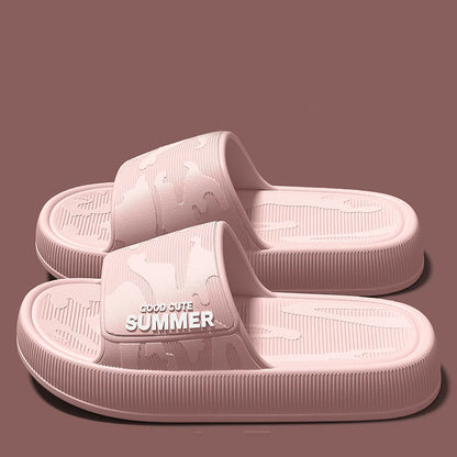 Men Summer Slippers Soft Sole EVA Sandals Non Slip Platform Soft Home Slides Outdoor Beach Shoes Unisex Bathroom Slippers