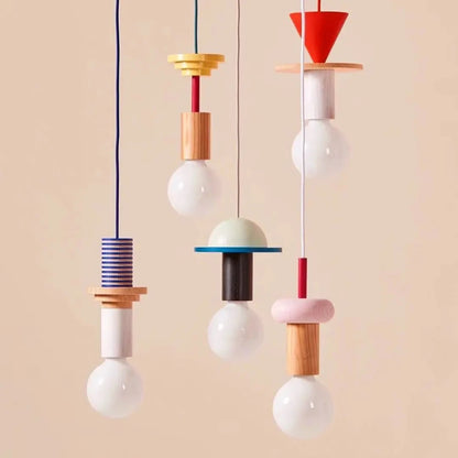 Fast Shipping Nordic Wood LED Pendant Lights Kitchen Home Decor Hanging Lamp Restaurant Ceiling Chandelier Lustre Light Fixture