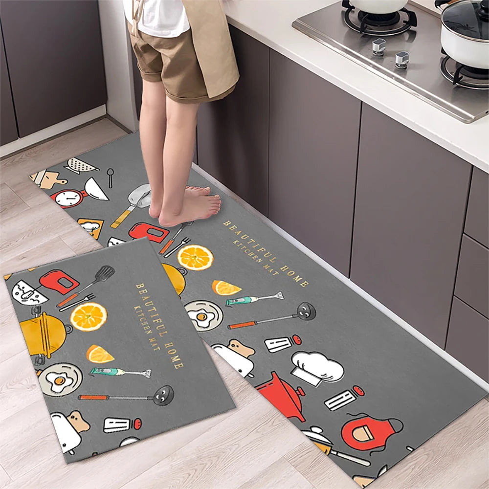 VIKAMA Kitchen Floor Mat Living Room And Bedroom Entrance Door Mat Home Decoration Laundry Room Corridor Long Small Carpet