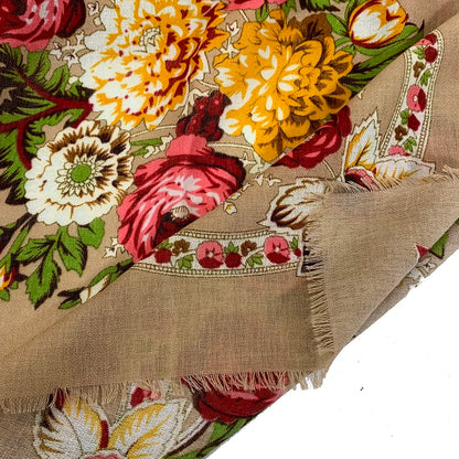 130*130cm Breathable Thin Russian Square Scarf Women Luxury Floral Print Ukrainian Shawl Babushka Handkerchief Head Wraps