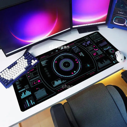 Radio pattern Mouse Pad Mousepad Large Abstract Mouse Pad Gaming Deskmat With Lockedge Office Non-slip Carpet