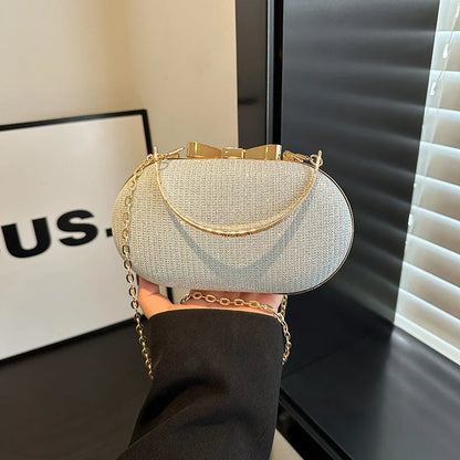 Luxury Sequined Hand-held Dinner Bag, Elegant Style Bag, High-end Chain Single-shoulder Crossbody Bag, Handbag for Wedding Party