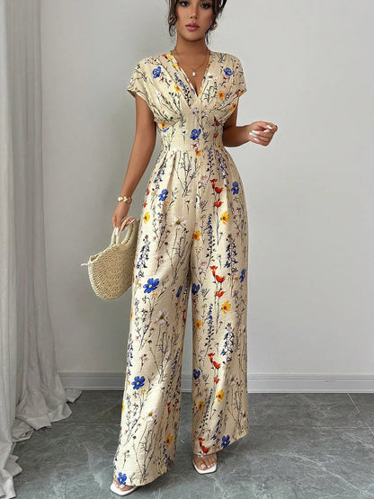 Women's Summer Elegant Short Sleeve High Waist Women's Clothing Straight Office Lady Fashion New Arrival Trendy
