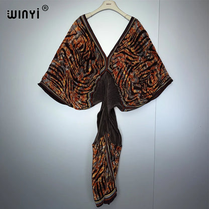WINYI Women's Slim Fit Pleated women's jumpsuits and rompers Abaya Dubai Style Luxury Party Wear Muslim Beach Holiday Fashion