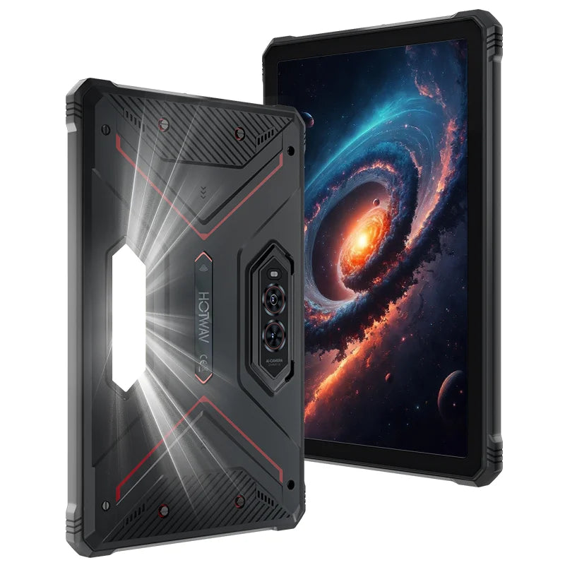 HOTWAV R9 Pro Global Dual 4G Rugged Tablet 11'' FHD+ 2K Large Display 20080mAh Massive Battery 20W Fast Charging Pad Android 14 6GB RAM 256GB ROM/2TB Expansion 64MP+16MP Camera Global 4G Tablet PC With Super Camping Light