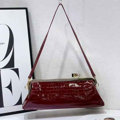 Women Long Armpits Clutch Bag With Removable Shoulder Strap Fashionable Party Bag Luxury Designer Clip Handbag Purses For Ladies