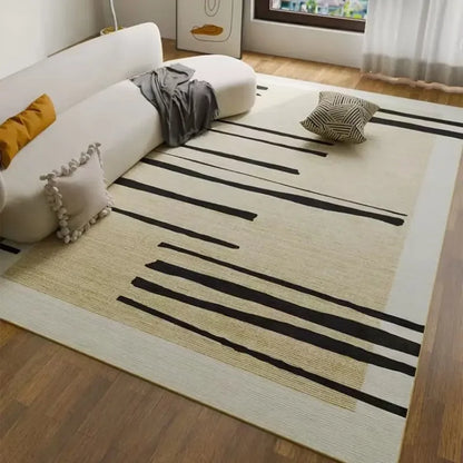 VIKAMA Nordic Style Living Room Carpet Soft Non-Slip Dirt Resistant Mat for Sofa End Table Bedroom Cloakroom Home Decor
