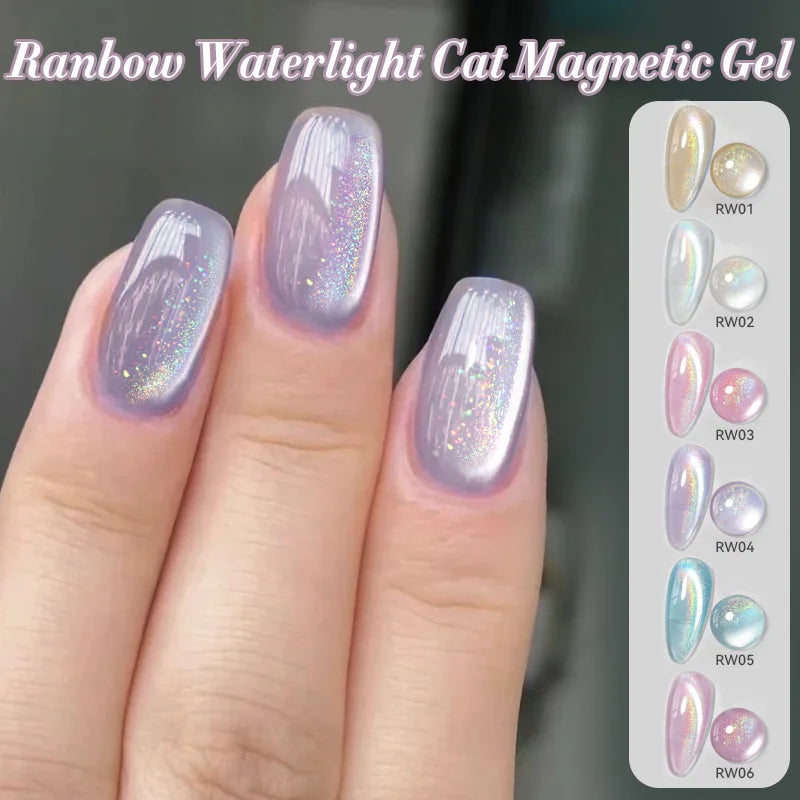 BORN PRETTY 10ml Cat Magnetic Gel Nail Polish Moonlight Glass Bead Water Light Crystal Soak Off UV Varnish For DIY Nail Art