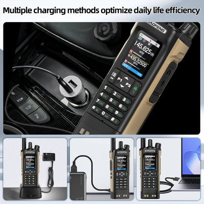 BAOFENG UV-32 Walkie Talkie GPS Multi Band 10W Bluetooth Wireless Programming Copy Frequency 1000CH Long Range Ham Two Way Radio
